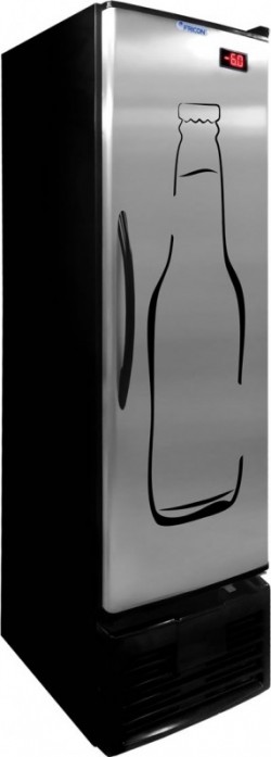 Cervejeira Slim Inox Fricon Porta de chapa com visor 284L 220V